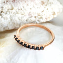 Black Diamond Rose Gold Stacking Ring