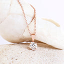 Delicate Petite Diamond Rose Gold Pendant