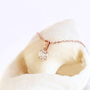 Delicate Petite Diamond Rose Gold Pendant