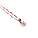 Delicate Petite Diamond Rose Gold Pendant
