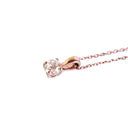 Delicate Petite Diamond Rose Gold Pendant