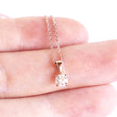 Delicate Petite Diamond Rose Gold Pendant