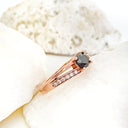 Rose Gold Black Diamond and white diamond ring