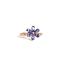 Delightful Pear Cut Rose Gold Flower Ring