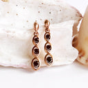 Delightfully Playful Black Diamond Rose Gold Drop Earrings