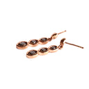Delightfully Playful Black Diamond Rose Gold Drop Earrings
