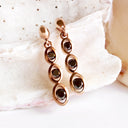Delightfully Playful Black Diamond Rose Gold Drop Earrings