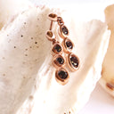 Delightfully Playful Black Diamond Rose Gold Drop Earrings
