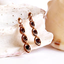 Delightfully Playful Black Diamond Rose Gold Drop Earrings