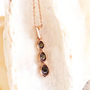 Delightfully Playful Black Diamond Rose Gold Pendant