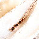 Delightfully Playful Black Diamond Rose Gold Pendant