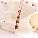 Delightfully Playful Black Diamond Rose Gold Pendant
