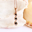 Delightfully Playful Black Diamond Rose Gold Pendant