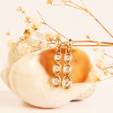 Delightfully Playful White Diamond Yellow Gold Earrings