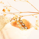 Delightfully Playful White Diamond Yellow Gold Earrings