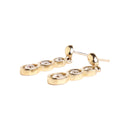 Delightfully Playful White Diamond Yellow Gold Earrings