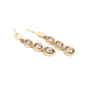 Delightfully Playful White Diamond Yellow Gold Earrings