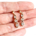 Delightfully Playful White Diamond Yellow Gold Earrings