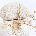 White Diamond Yellow Gold Pendant
