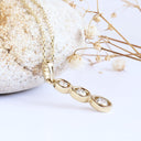 White Diamond Yellow Gold Pendant
