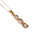 White Diamond Yellow Gold Pendant