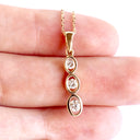 White Diamond Yellow Gold Pendant
