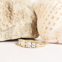 Diamond Crescendo White Diamond Ring in Yellow Gold