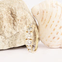 Diamond Crescendo White Diamond Ring in Yellow Gold