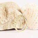 Diamond Crescendo White Diamond Ring in Yellow Gold