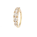 Diamond Crescendo White Diamond Ring in Yellow Gold