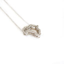 Diamond Studded 9-carat White Gold Africa Pendant