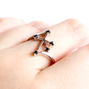 Distinctive All Black Diamond Southern Cross Ring in White Gold