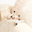 Distinctive All Black Diamond Southern Cross Ring in White Gold