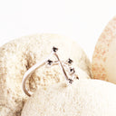 Distinctive All Black Diamond Southern Cross Ring in White Gold