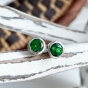 Tsavorite White gold studs