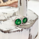 Tsavorite White gold studs