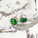 Tsavorite White gold studs