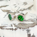 Tsavorite White gold studs
