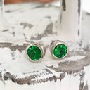 Tsavorite White gold studs