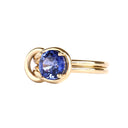 Double Infinity Knot Sapphire Yellow Gold Ring