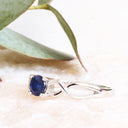 Solitaire Sapphire White Gold Ring