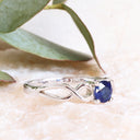 Solitaire Sapphire White Gold Ring