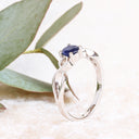 Solitaire Sapphire White Gold Ring