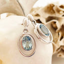 Oval Aquamarine White Gold Drop Earrings