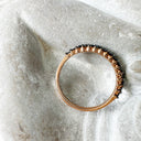Dramatic Eternity Styled Black Diamond with Black Claws Rose Gold Ring