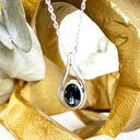 Dreamy Oval Cut Pear Silhouette Sapphire White Gold Pendant