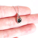 Dreamy Oval Cut Pear Silhouette Sapphire White Gold Pendant