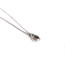 Dreamy Oval Cut Pear Silhouette Sapphire White Gold Pendant