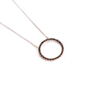 Elegance Defined Black Diamond in White Gold Halo Pendant