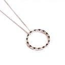 Elegance Defined Black And White Diamond in White Gold Halo Pendant